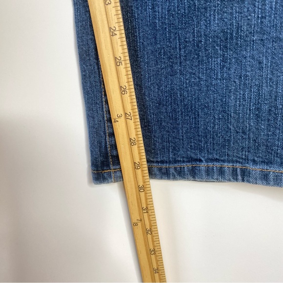 Green Source Womens Jeans Sz 6 Organic Cotton Stretch Distressed Denim Flare - Picture 8 of 11